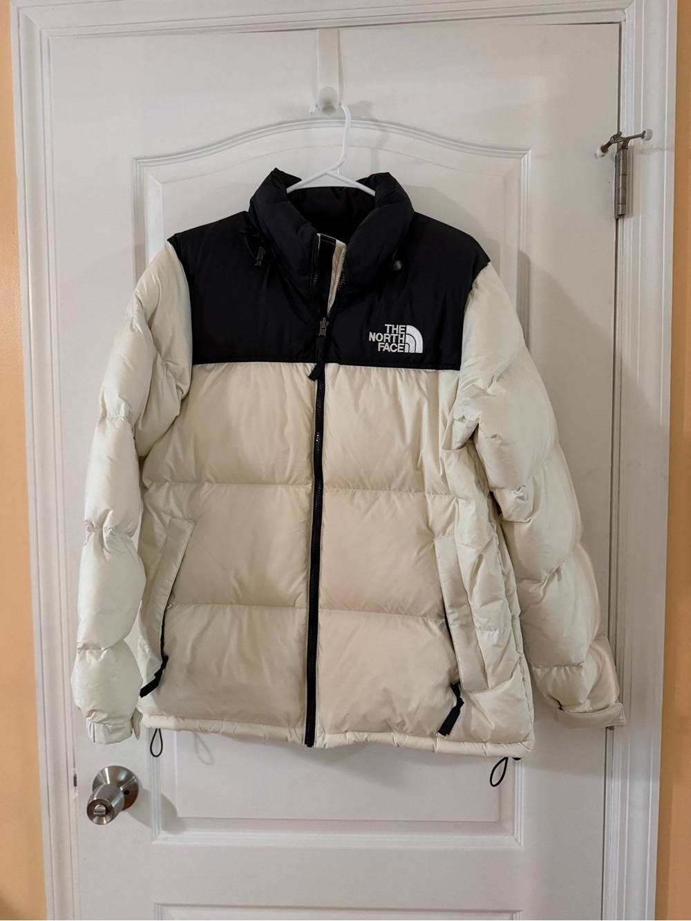 The North Face Men’s Puffer Jacket - Cream and Black